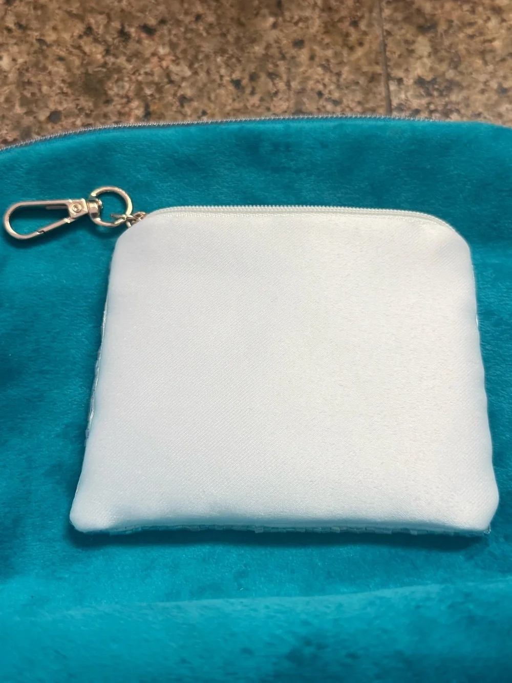 Beaded Pink Bow Card & Key Pouch